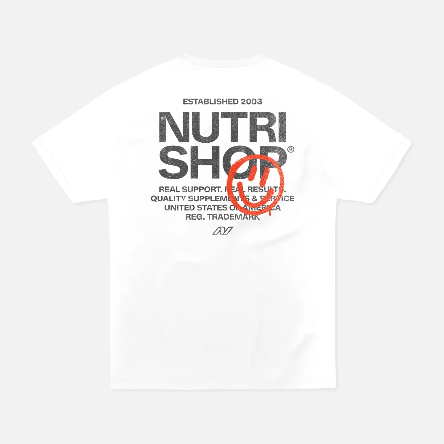 Oversized Garment-Dye Happy Stencil T-Shirt - Image 3